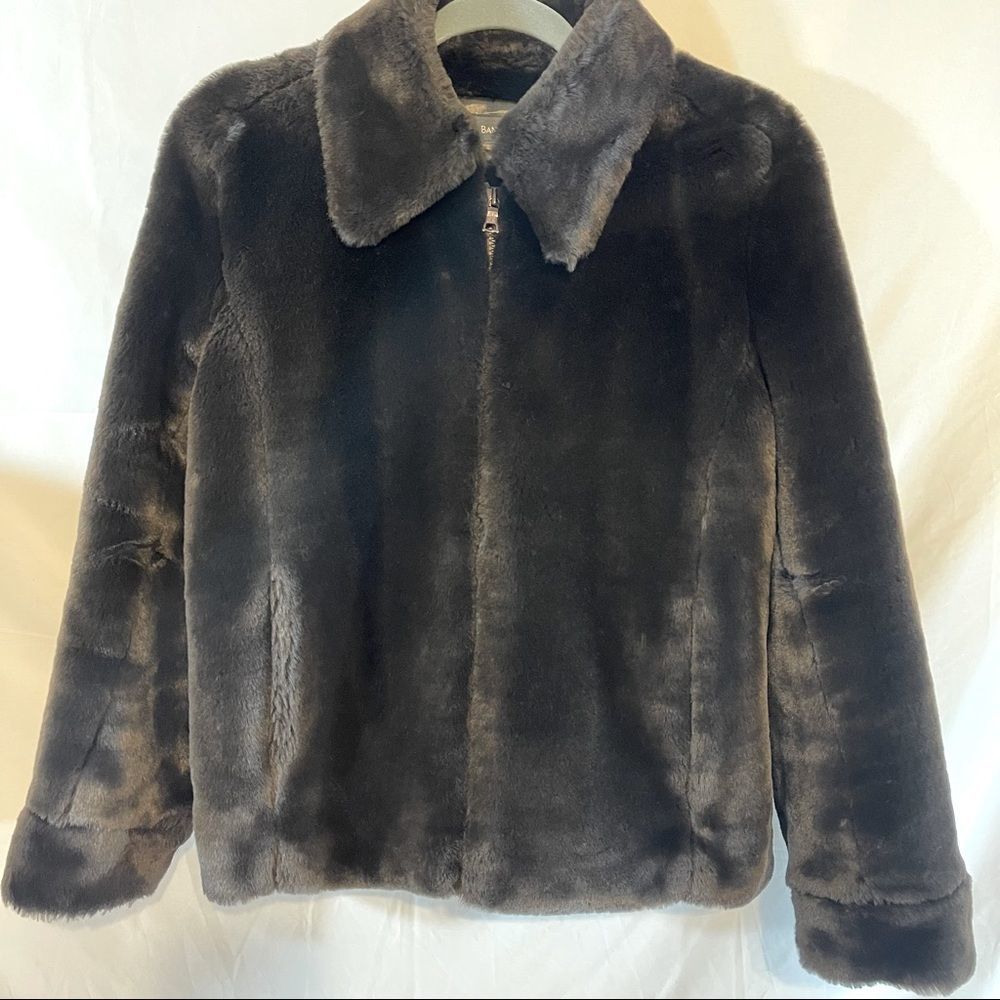 BANANA REPUBLIC FUR BOMBER COAT